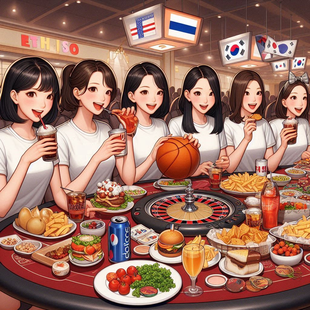 먹튀검증사이트,먹튀몰,농구,배구,축구,야구,미국인 5명,한국인 5명,일본인 5명,한국여자가 뒤에 10명, 전광판을 쳐다보고 있다. 환호성,카지노테이블,먹튀몰확인,미국인이 많다,여자가 예쁘다.